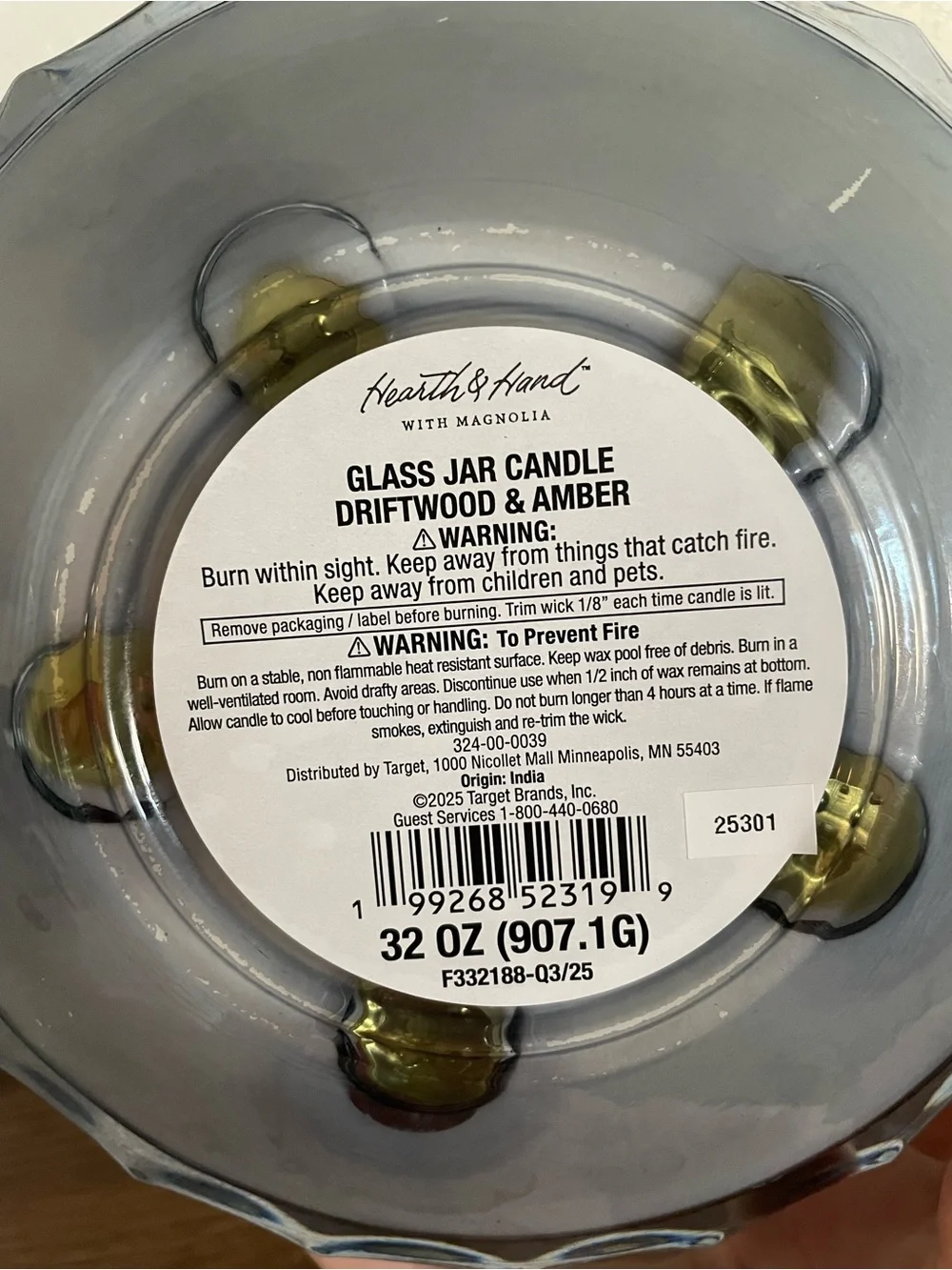 NWT Hearth & Hand With Magnolia 5-Wick Glass Candle